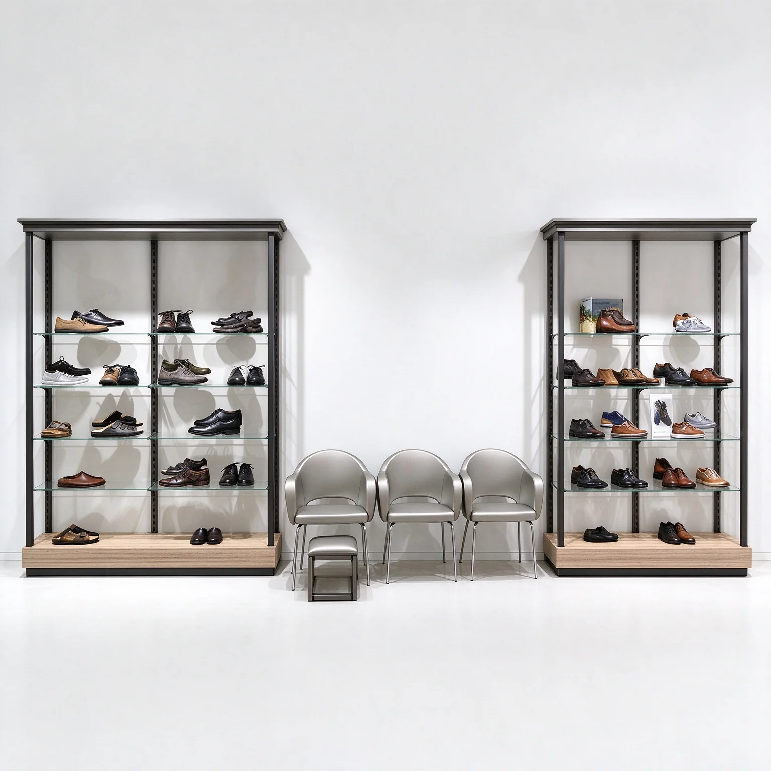 Maß Gefertigte Vitrine Aus Glas Für Schuh-/schuh Vitrinen/schuh Vitrinen