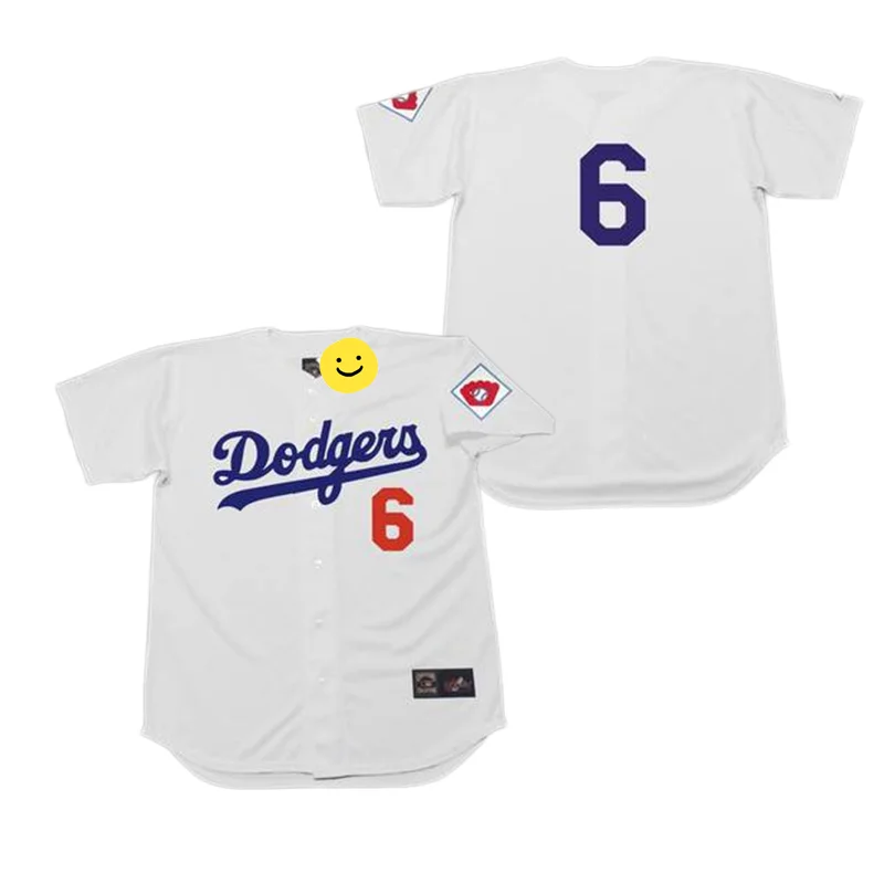 Men's Brooklyn 1 Pee Wee Reese 4 Snider 6 Carl Furillo 10 Mickey Owen 12  Eddie Stanky Throwback Baseball Jersey Stitched S-5xl - Buy Los Angeles