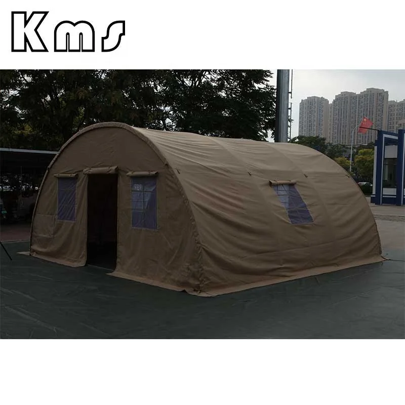 KMS Профессиональная Горячая Распродажа 5,5x5,5 м арочная каркасная структура хаки водонепроницаемая ветрозащитная надувная палатка для кемпинга