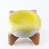 Yellow cat donut-bamboo frame