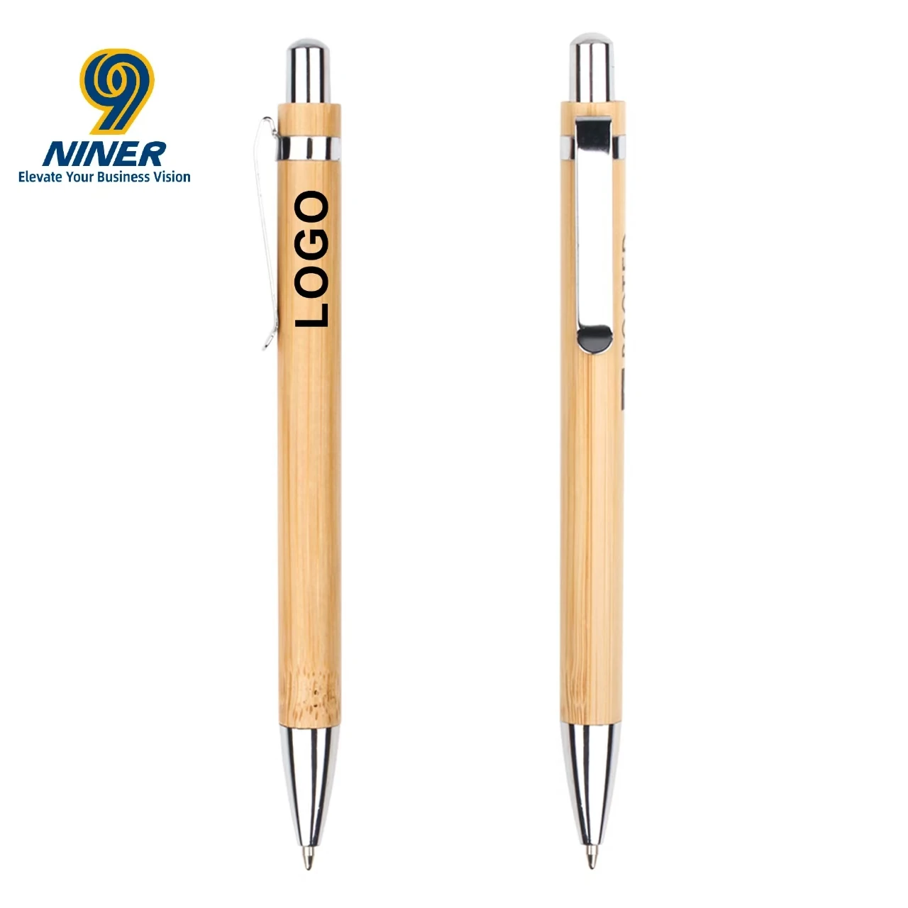 DIY Simple Bamboo Ballpoint Pen Fashion Environmental Protection Business Office Gift Logo Printing Wholesale
