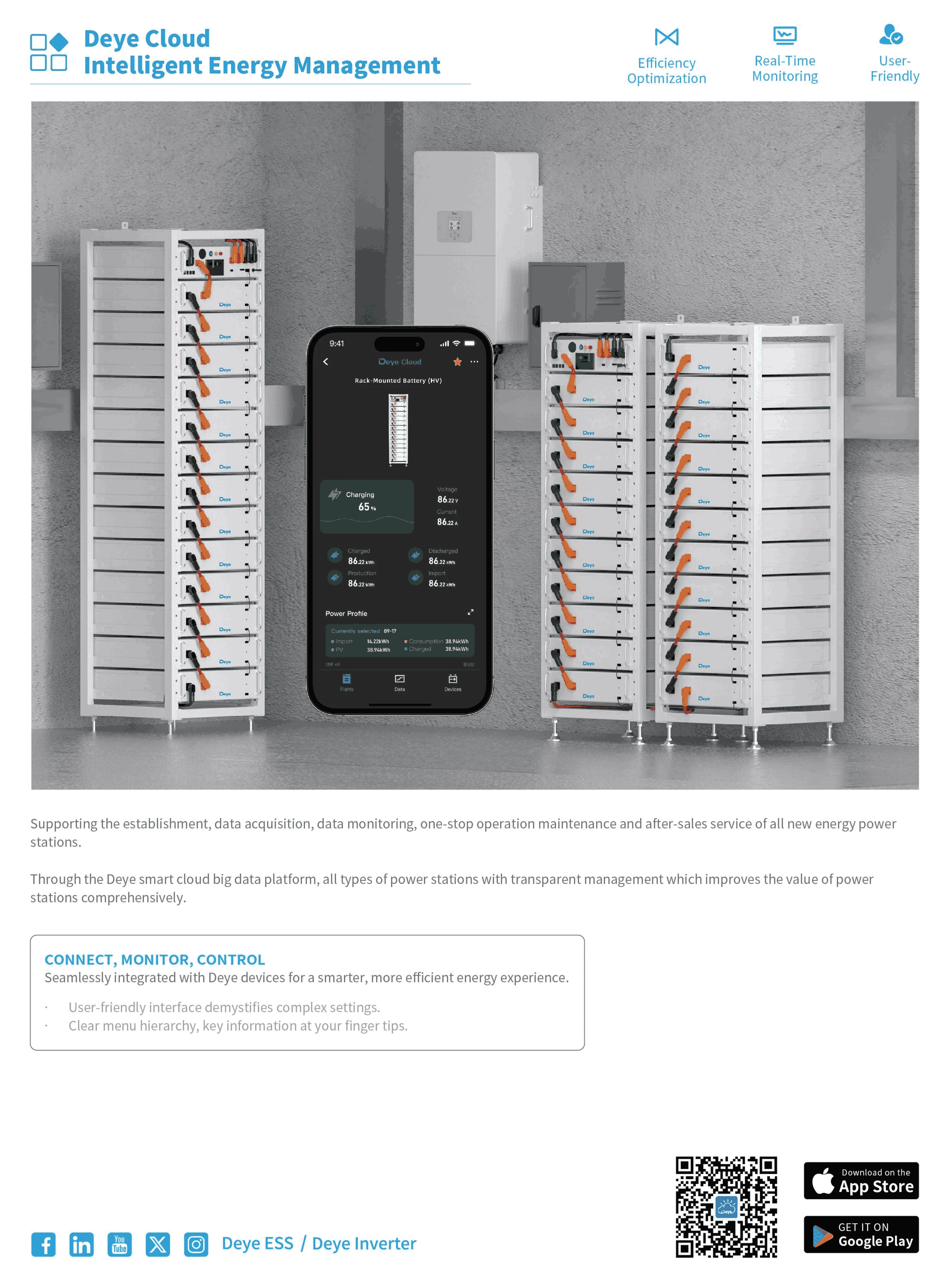 product deye ess bos a lifepo4 split ip65 us eu 384v 200ah home solar battery energy storage system rack mounted high voltage-5