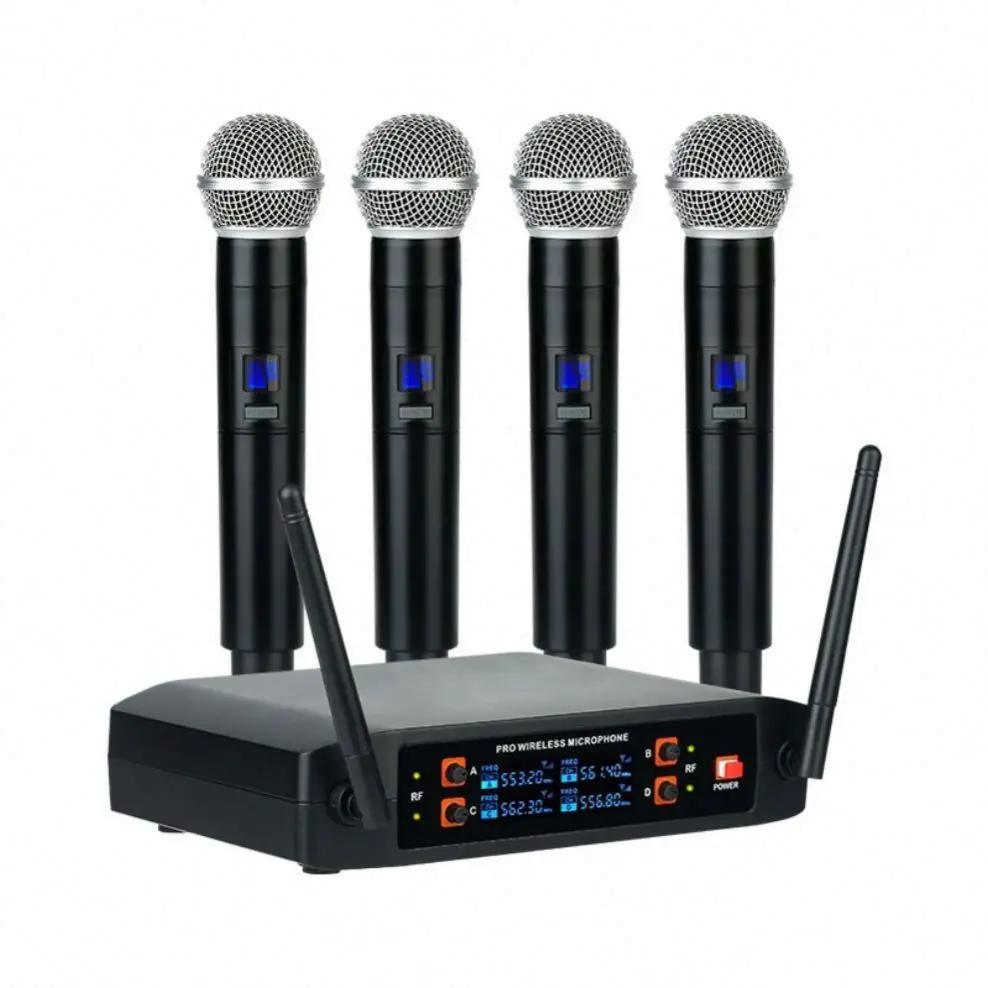 Mim-hx4 Channel Wireless Microphone System For Karaoke Speech