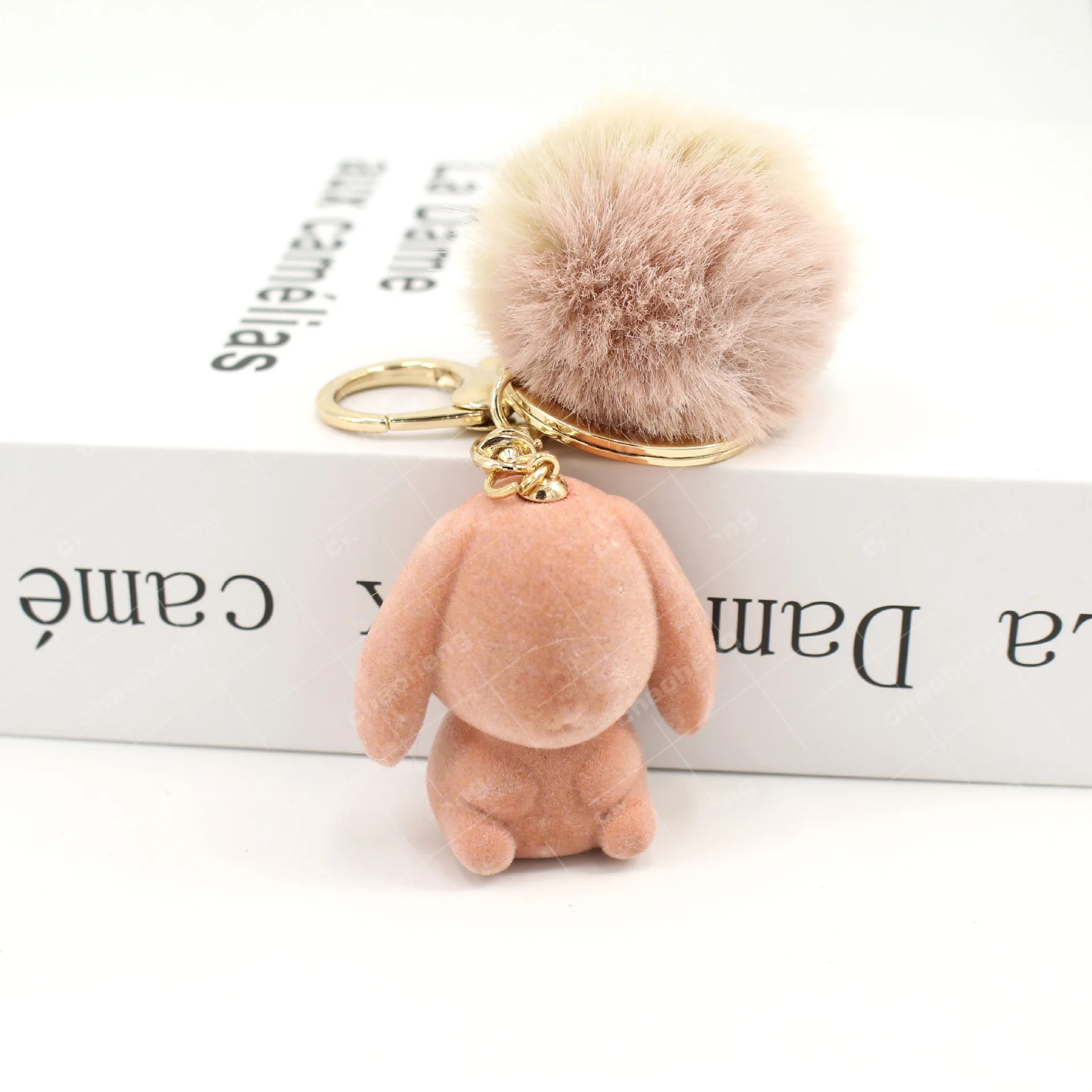Source 2022 trinket BIG MORE fake pompom keychain bunny keychains on bag  rabbit fur Keychain fur pom pom charms for bags anime on m.