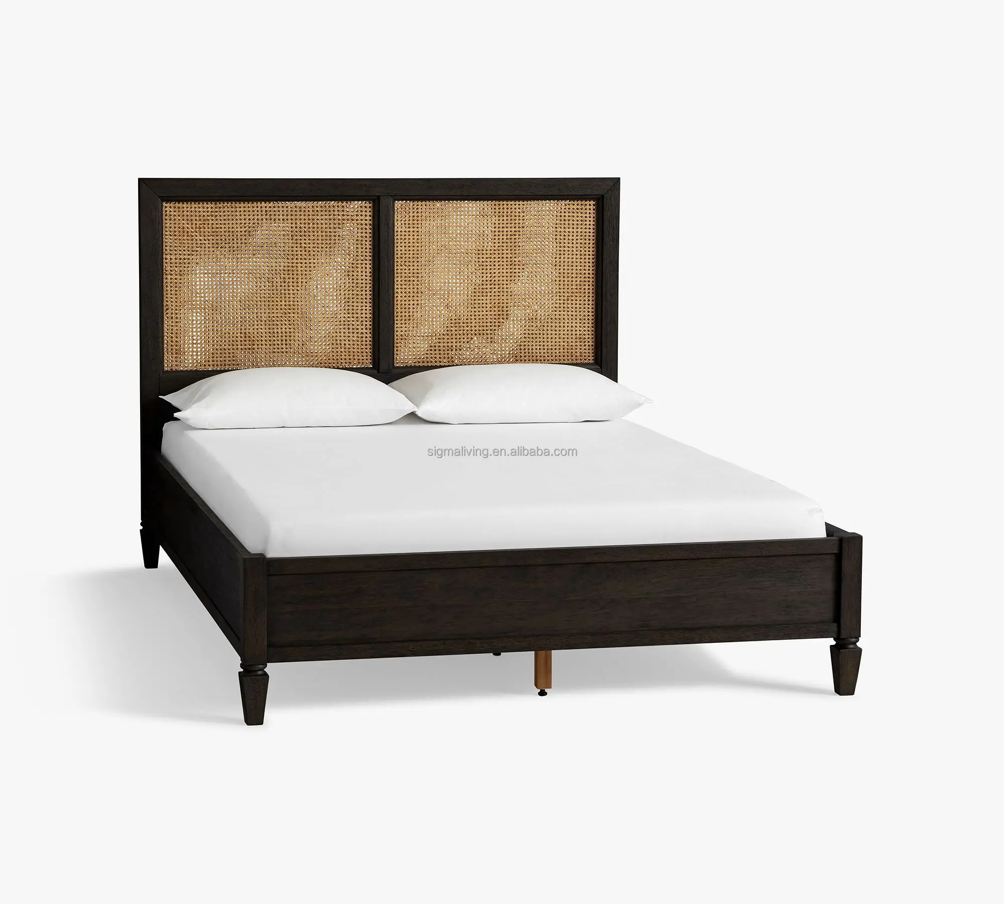 King Bed indoor furniture bedroom sets fabric cane bed