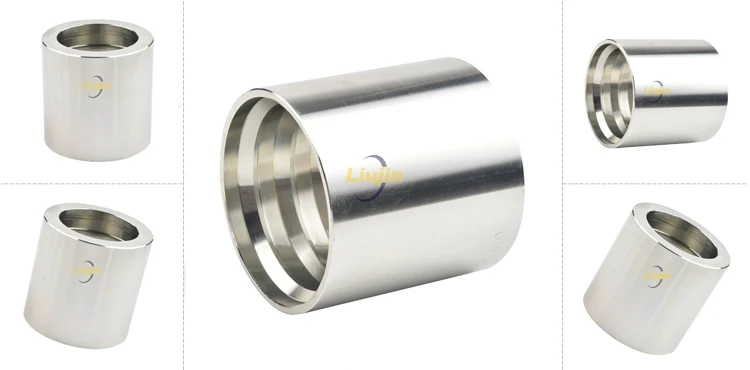 Hydraulic hose ferrule fittings crimp high quality hydraulic connections for pressing