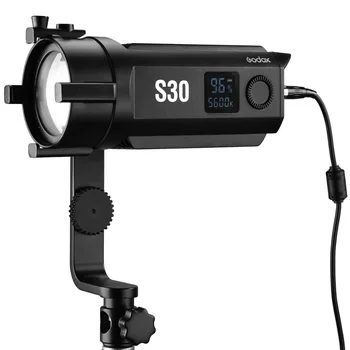 Godox S30 30W LED Studio Light Focusing Led Light Spotlight With Barn Door for Photo Video Youtube Photography Lighting Camera detail image