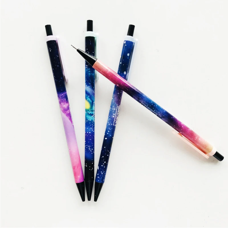 Small Fresh Light up the Stars Press Mechanical Pencil School Office Supply Student Stationery Automatic Pencil 0.5mm