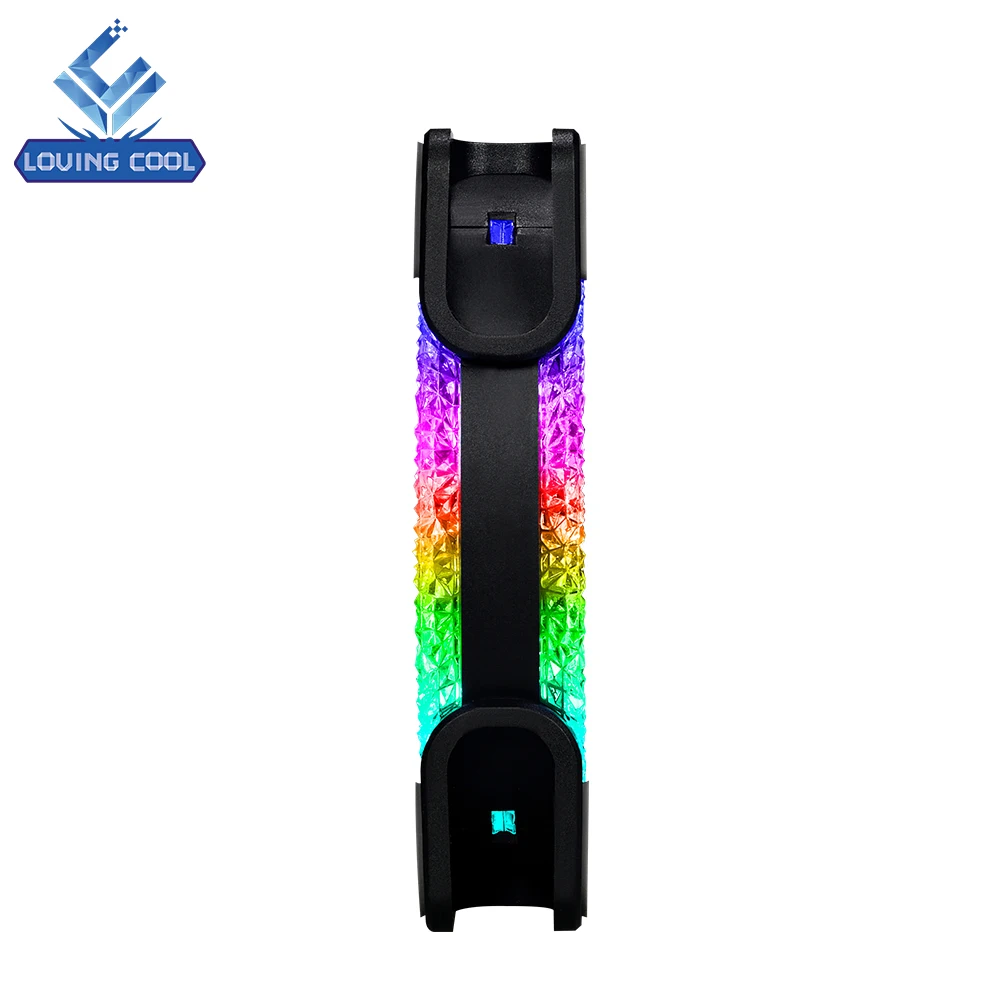 Lovingcool OEMロゴATX PCケースRGB 120mm CPUクーラーファン12V