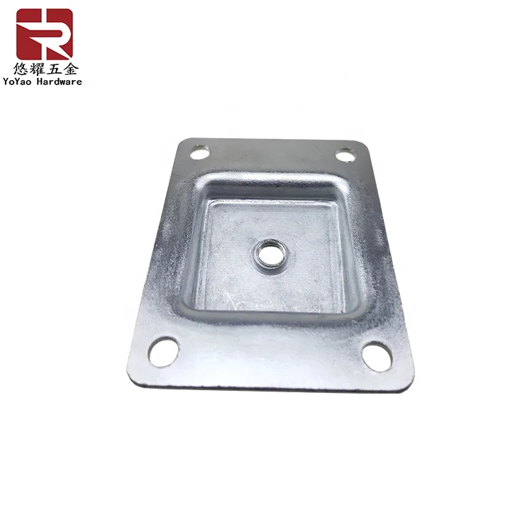Nordic 10 Degree Contemporary Square Angle Top Chair Leg Mounting Plates Metal Furniture for Dining Living Room Home Office