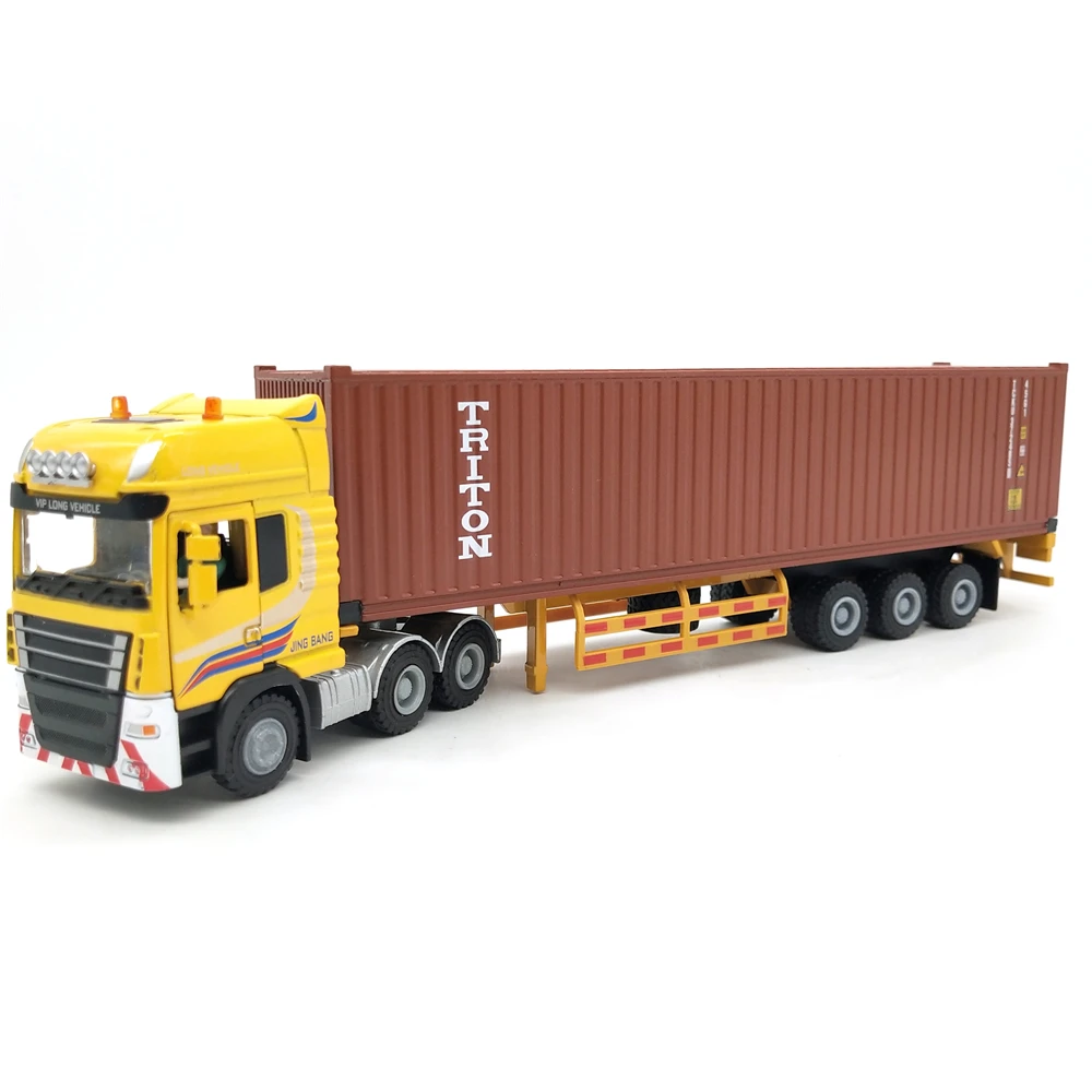 28cm Triton mini container truck model 1:50 container truck model cadeaus O.A.S schip model