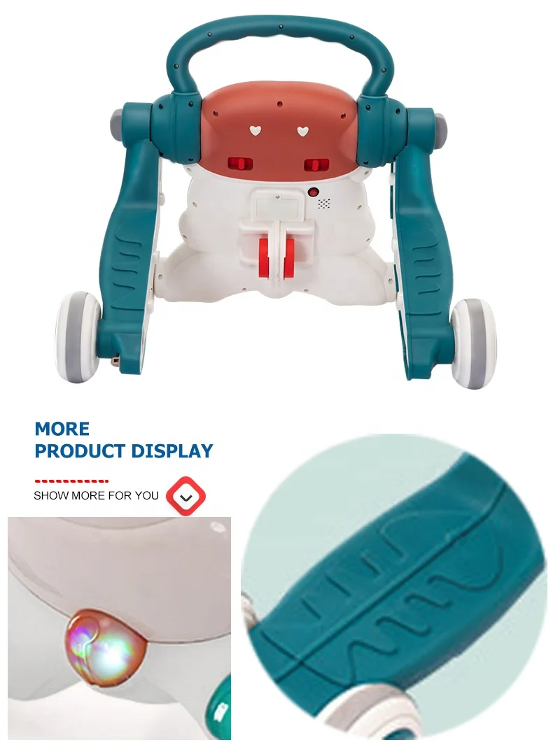 2022 New Arrival 3 in 1 Simple Baby Walker for Stroller Pram Toy Roller Car Musical Kids Babies Boy Girl with Music