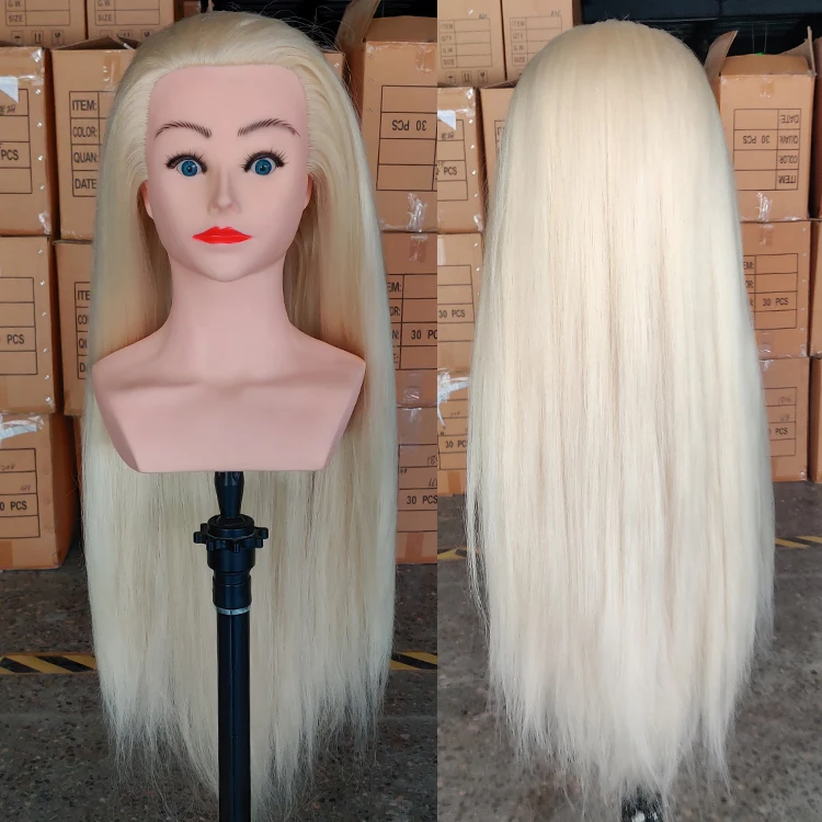 Long Hair Dolls Practice Dummy Head Styling Training Mannequin
