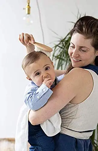 Профессиональный бесплатный образец, одобренная щетина, Детская щетка для волос, деревянная детская расческа и набор кистей