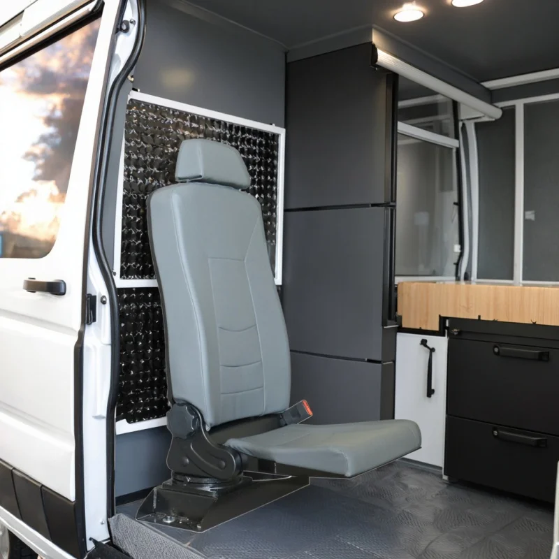 Factory Direct Manual Folding Bus Seat Side Adjustable High Back Trucks Seat with Lift Armrests Headrests Front Driver Seat