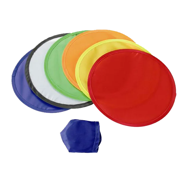 Factory Direct Best Quality Foldable Fan Round Hand Fan Souvenir Hot Selling Fabric Flying Disc With A Pouch
