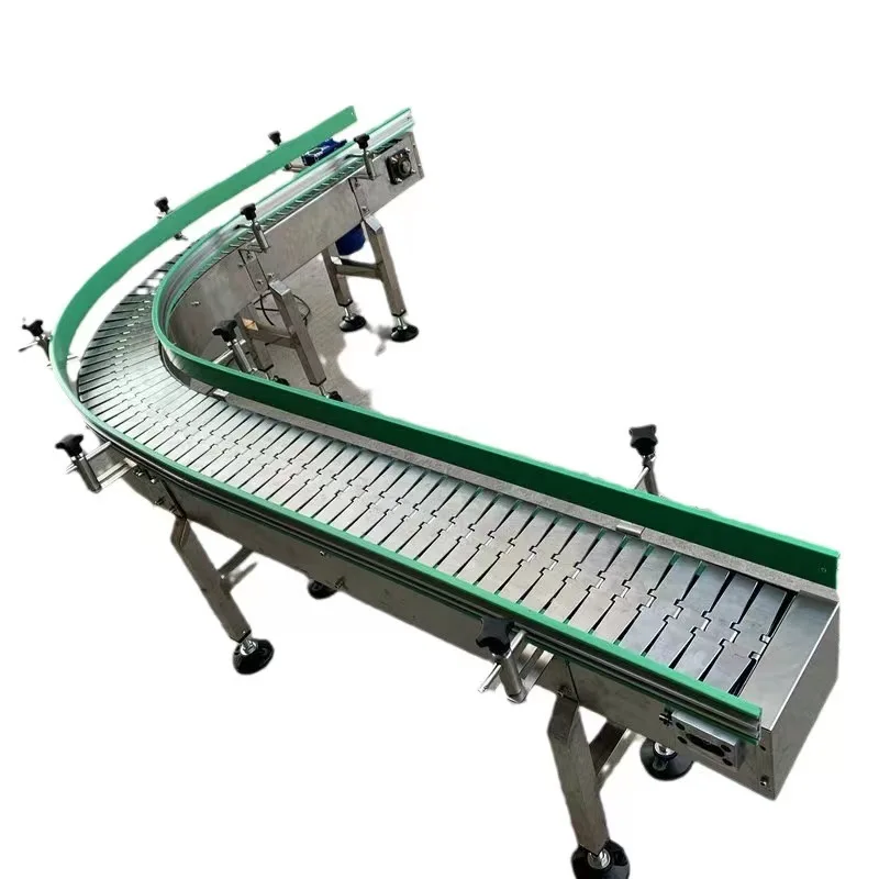 Multi Plastic Chain Conveyor Flex Chain with Pushers Plastic Chain Table Top Slat Substitute Conveyor