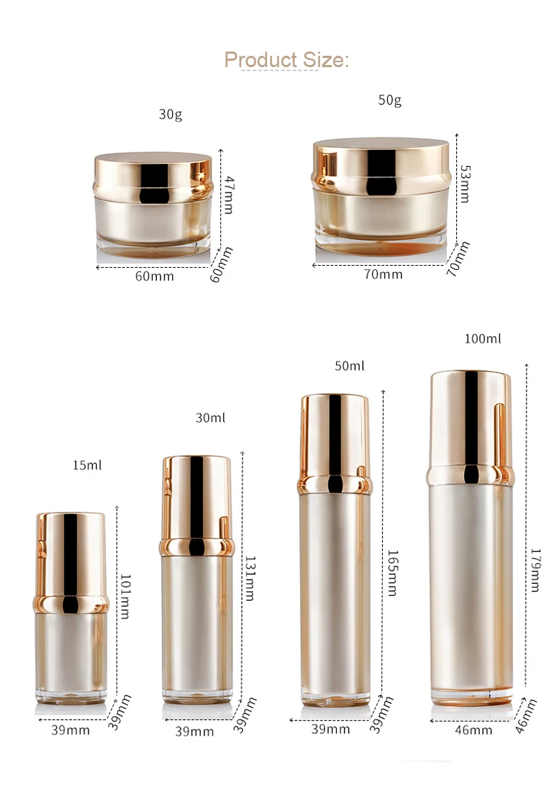 Acrylic Container for Cosmetic Empty White 30g 50g Plastic Bottle with ...