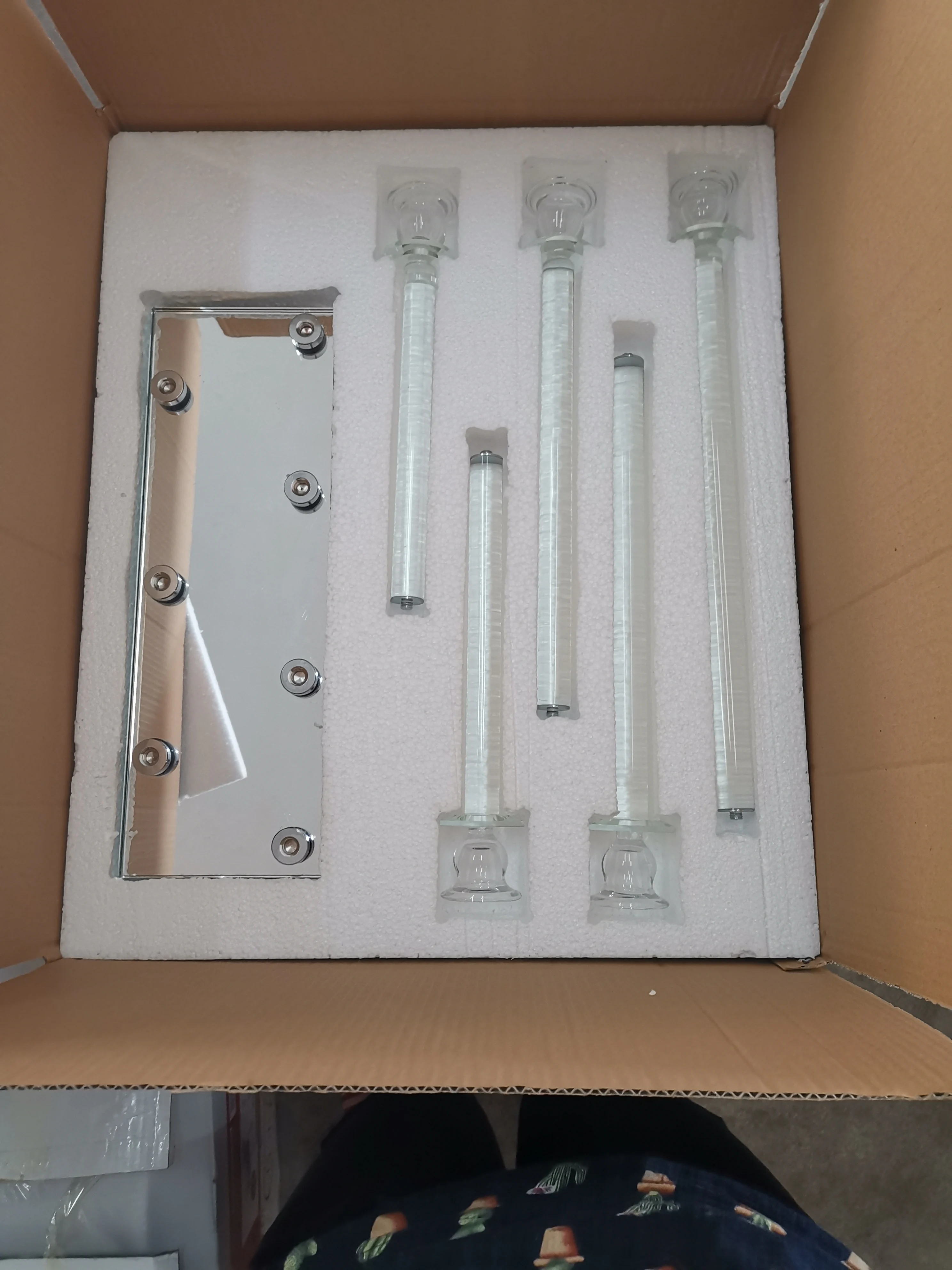 Glass Tubes Candle Holders Long Pillar Cheap Tall 7 Arms Crystal Candelabra Wedding Centerpieces