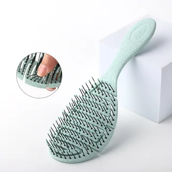 Eco-friendly Detangling Hair Brush for Women Men Children Nature Biodegradable Wheat Straw Hair Comb Brush