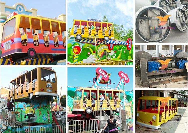 Hot Sale Amusement Park Classic Fairground Rides Children Game Crazy Bus Ride