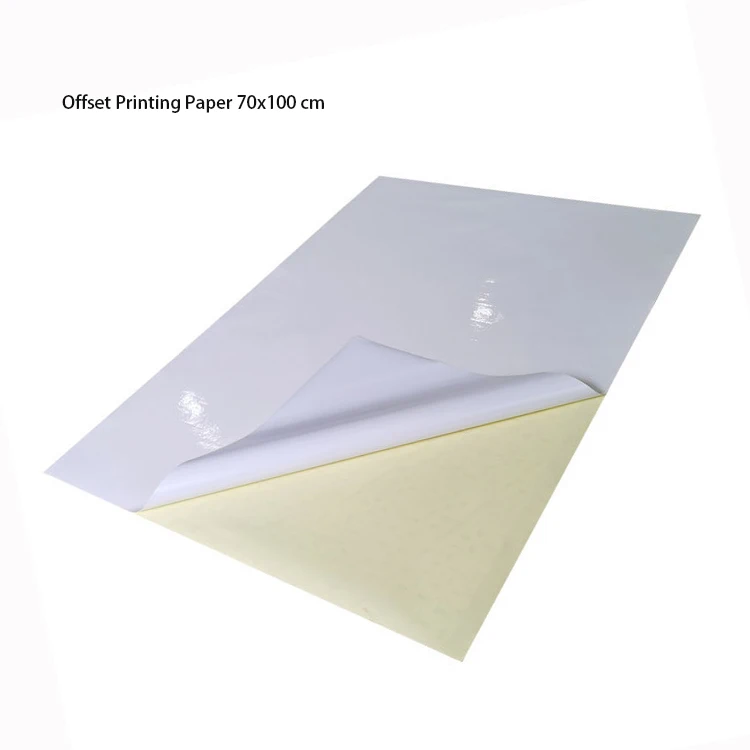 70x100 Offset Printing Self-Adhesive Semi Glossy Art Paper Hot Melt Rubber Writable 70x100 CM Sticker Writable 70x100 Offset