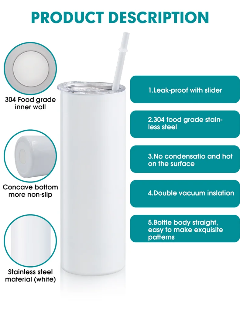 Sublimation Water Bottle Tumbler Double Walled Insulated Sublim Mugs 20