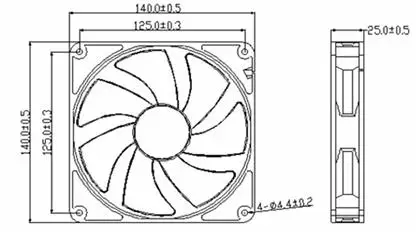 Axial Cooler, 14025, 140X140X25mm, 12V - detail 20