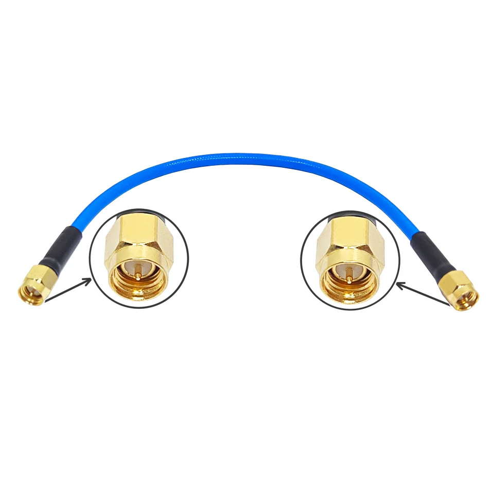 Werkslieferung: 50-Ohm-SMA-Stecker auf Stecker mit RG402- oder RG141-Kabel, HF-Pigtail-Antennenverlängerungskabelbaugruppe, OEM-Länge