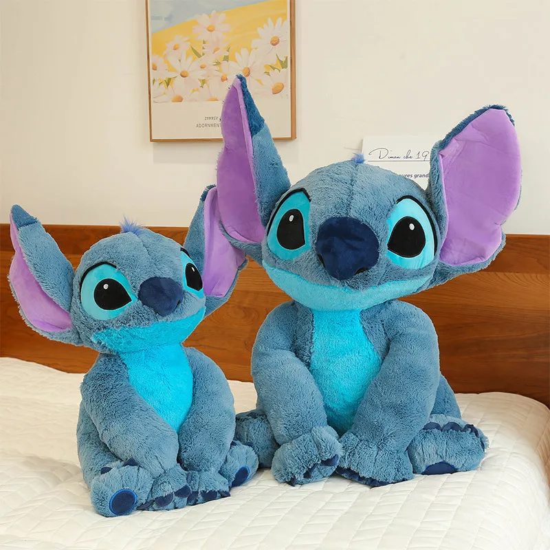 Disney Tamanho Grande Lilo & Stitch Plush Kawaii Boneca Desenho Animado  Animal Dormindopillow Softmaterial Brinquedo Para Crianças Presente Menina  NXKC - Escorrega o Preço