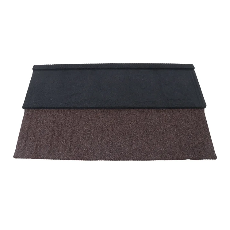 Moss & Algae Proof Interlocking Design Stone Coated Metal Roof Tile Rust Proof All Weather Resistant 50 Years Service Life