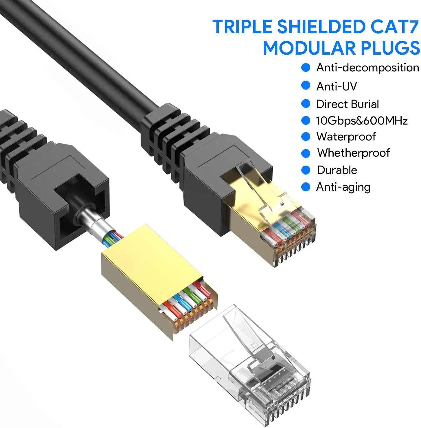 Lan Cable Outdoor Cat6 Cable Utp Copper Solid 4 Pairs Interior Exterior ...