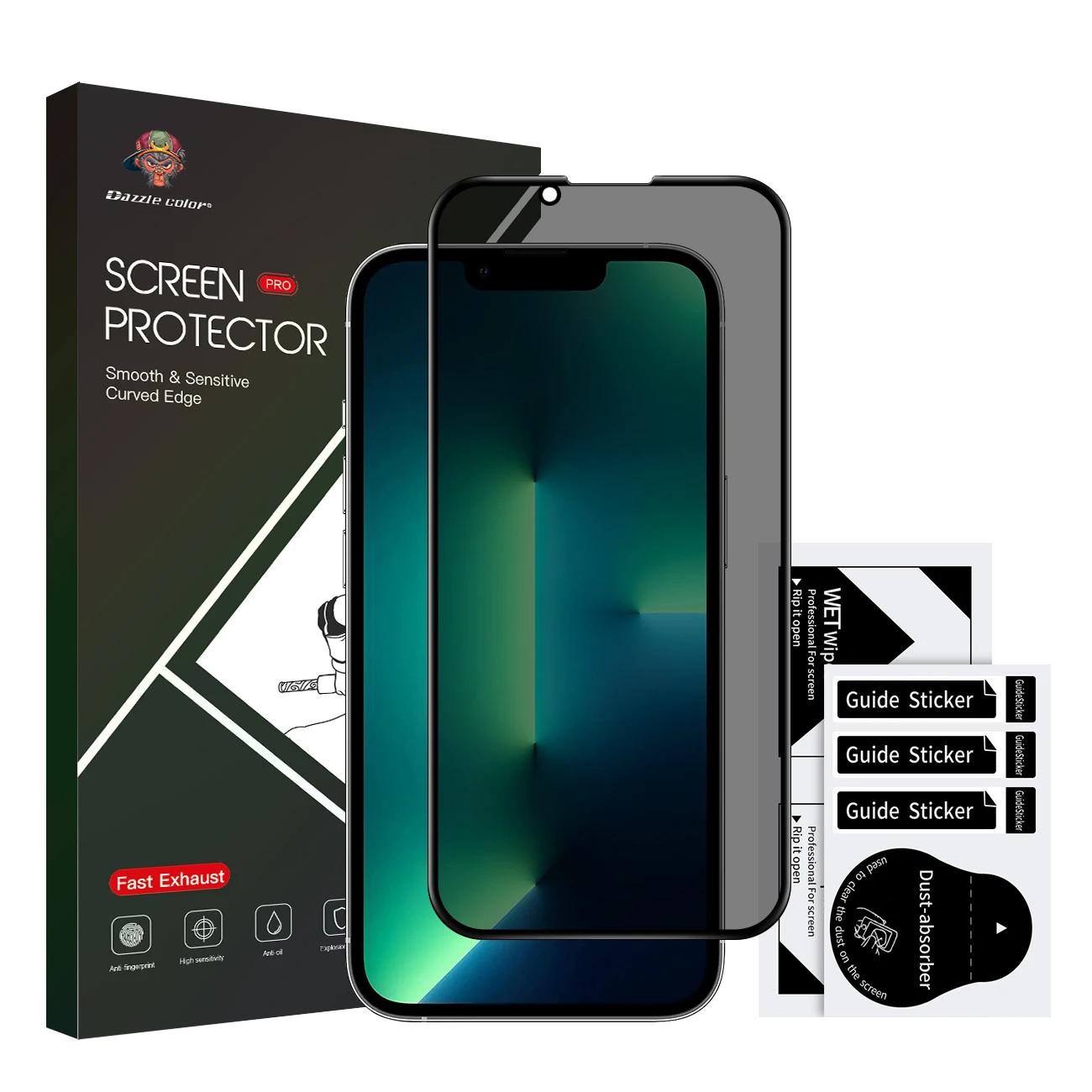 Wholesale Factory Full Coverage Privacy Angle 30 Mobile Phone Tempered Glass Screen Protector for iphone 14 15 16 17