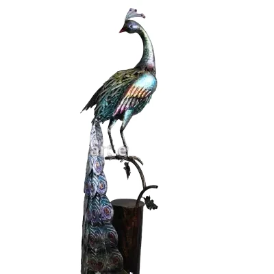 Antique standing peacock metal elegant  peacock s multi