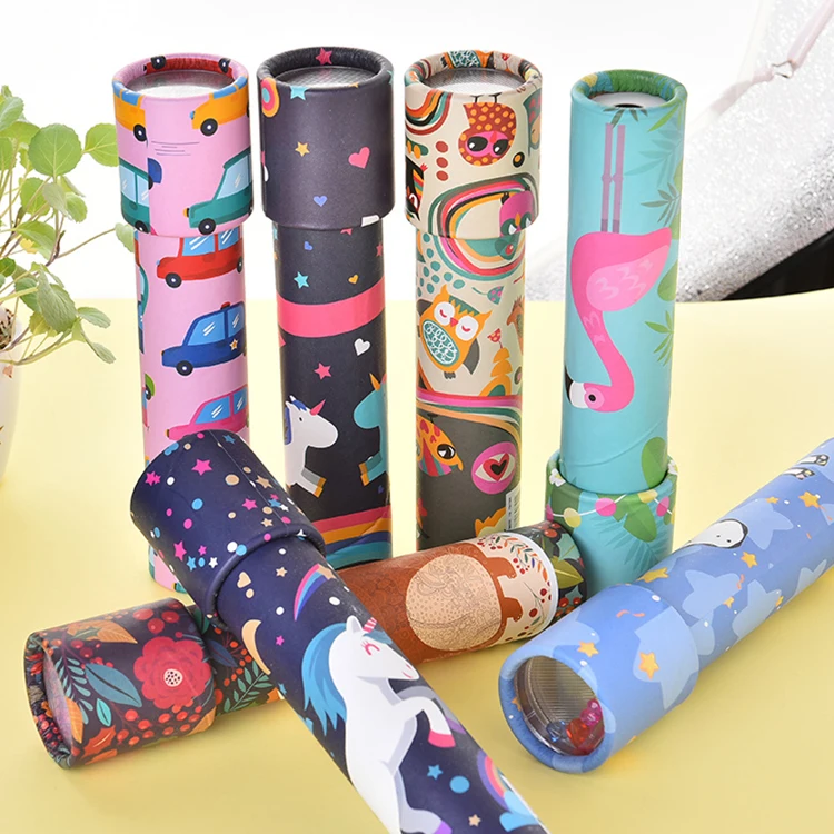 Волшебные классические Развивающие игрушки для детей, необычный мультяшный Детский интерактивный логический вращающийся калейдоскоп