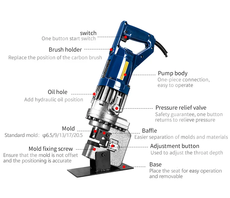 Handheld Electric Hydraulic Metal Hole Punch