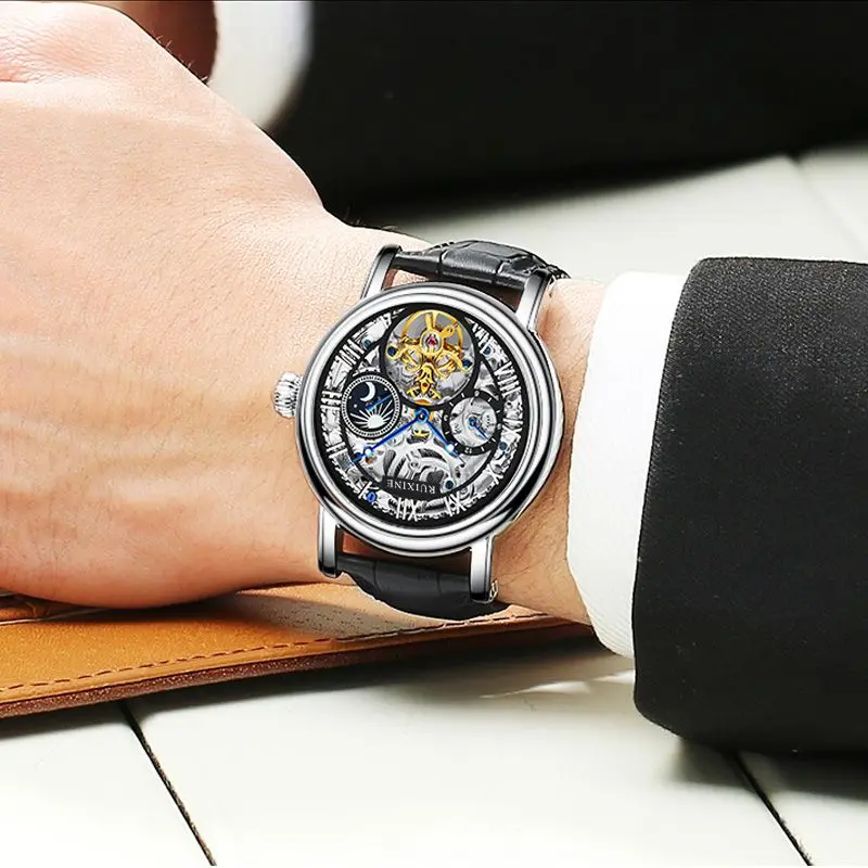 Stahl Uhren Herren - RUIXINE R7318 Luxury Watches Men