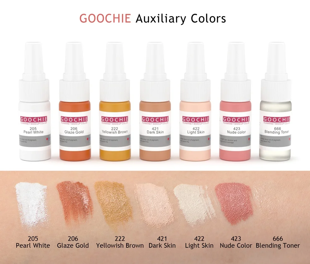 Goochie 15ml Liquid Cream Micropigment Permanent Makeup Pigments Tattoo Ink