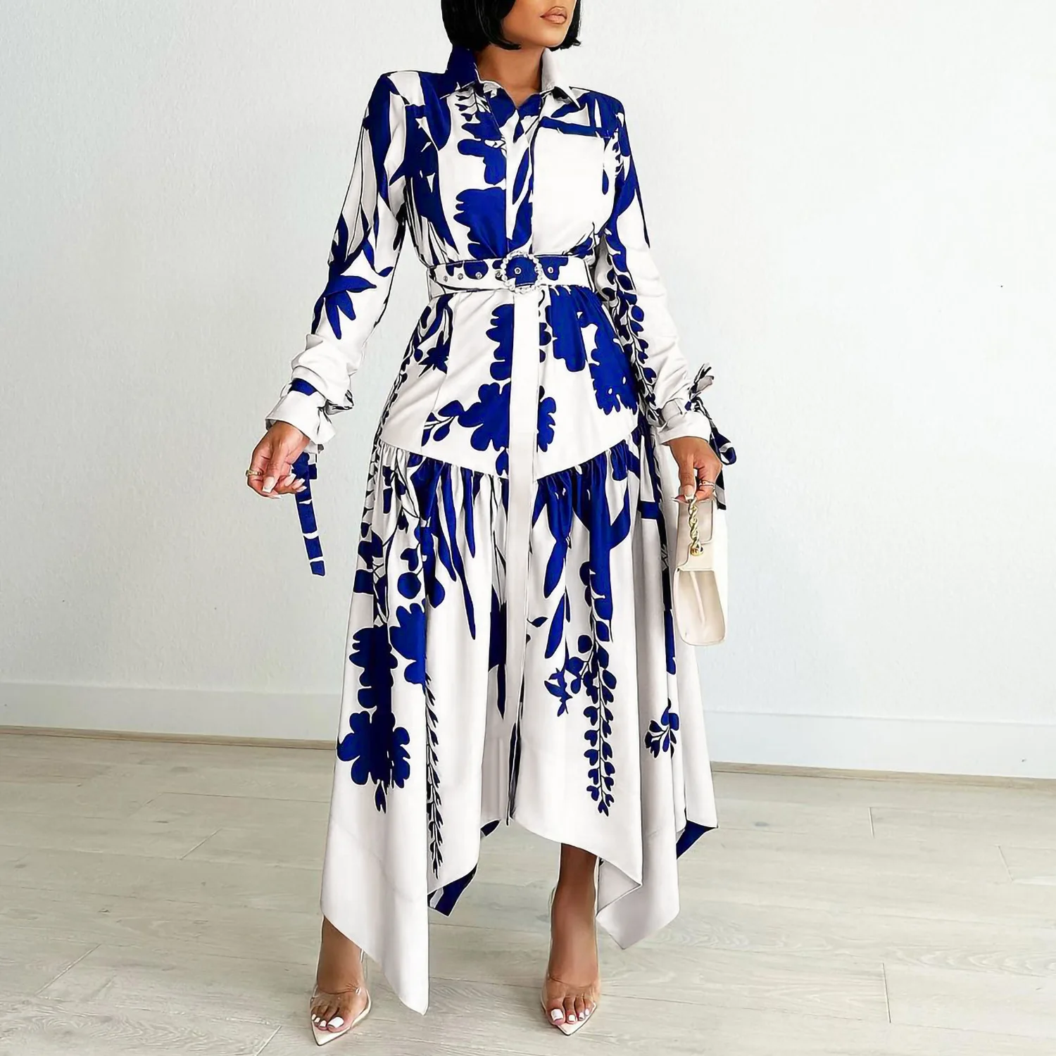 mini dresses and skirts Floral Cotton Flounce Multicolor Mini Dress