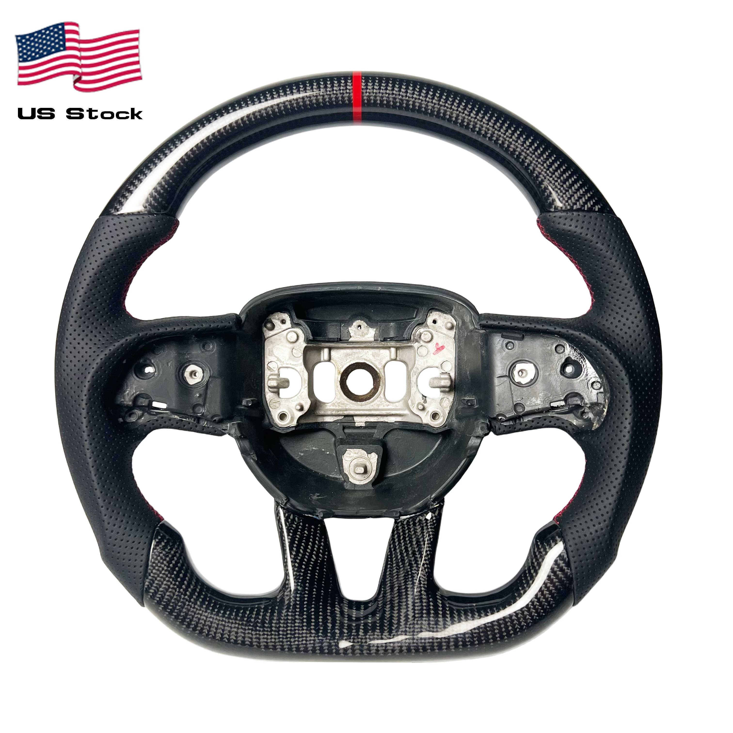 Carbon Fiber & Leather Steering Wheel for Dodge