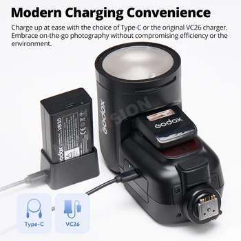 Godox Vb30 Battery 2980mAh Photography Flash Light Lithium Battery for V1pro V1 Pro detail image