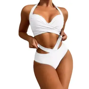 Most Popular Beach Wear Women Swimwear Bikini Girl Bikini Halter&lace up Women Swimsuit High Quality Swimsuit