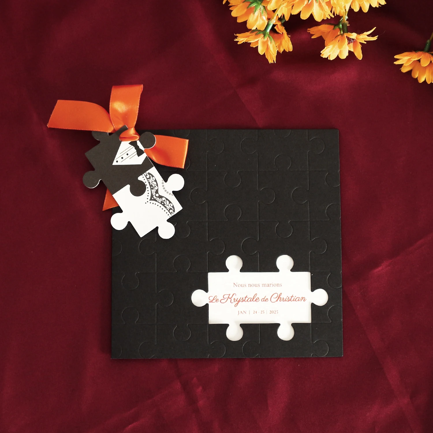 Debut New Design Wedding Invitation Programme Cards Creative Puzzle Bookstyle Wedding Card Design