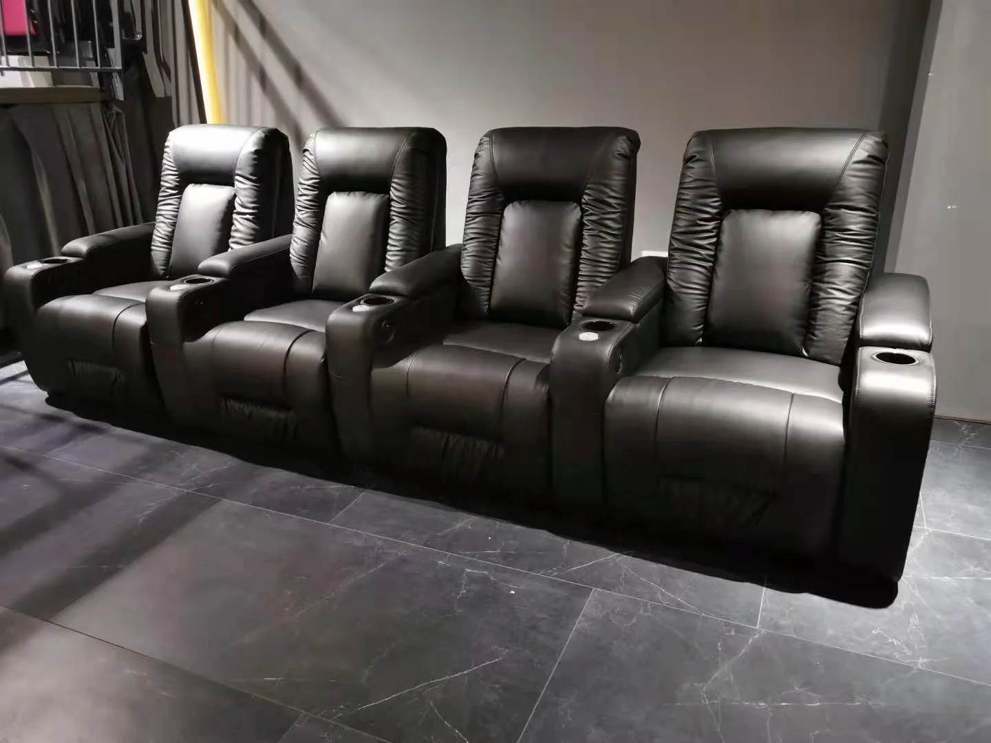 ホームシネ 本革シネマチェアパワーリクライニングソファシアターシート大型vipリクライニングチェアヒートシートとマッサージ機能付き Buy