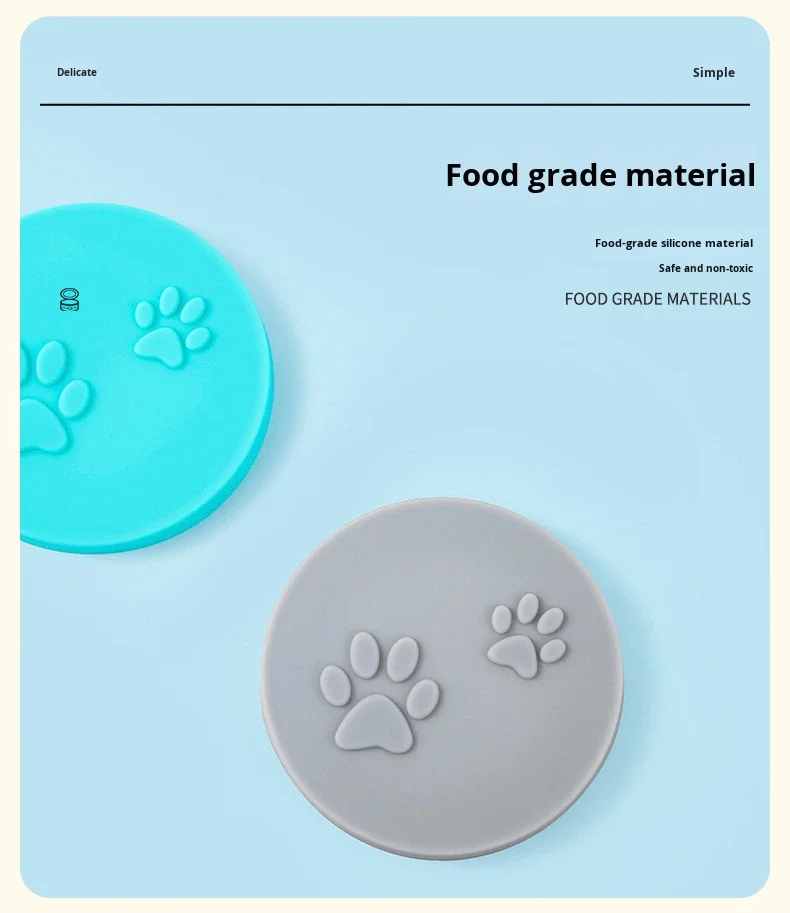 Small Dog & Cat Food Can Lids Reusable & BPA-Free Silicone Covers Food Grade for Pet Care Universal Application manufacture