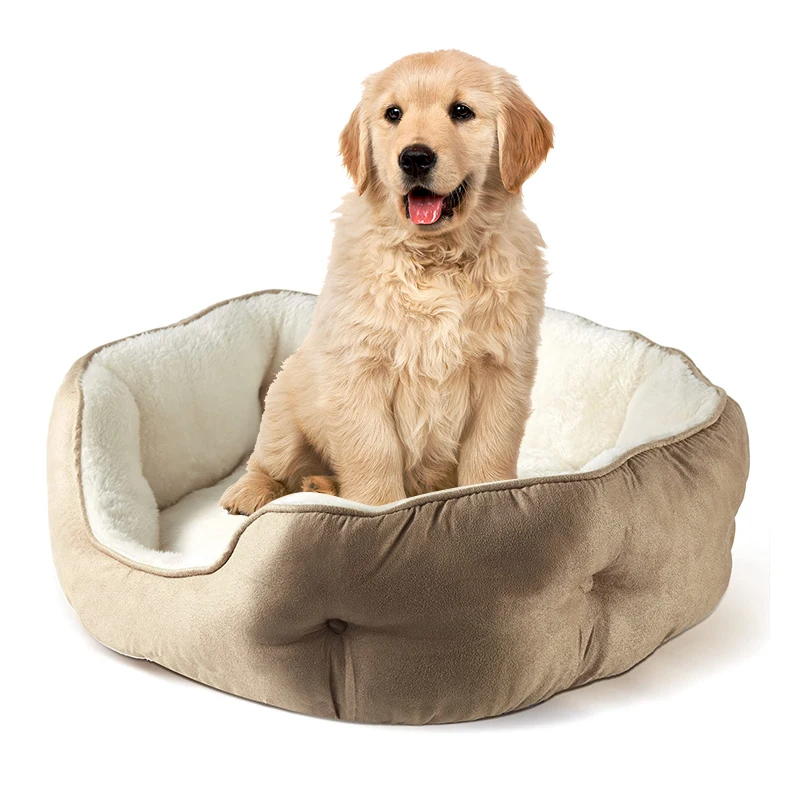 Custom heavy duty extra large waterproof calming luxurious eco friendly modern cute indestructible portable pet dog bed for cat