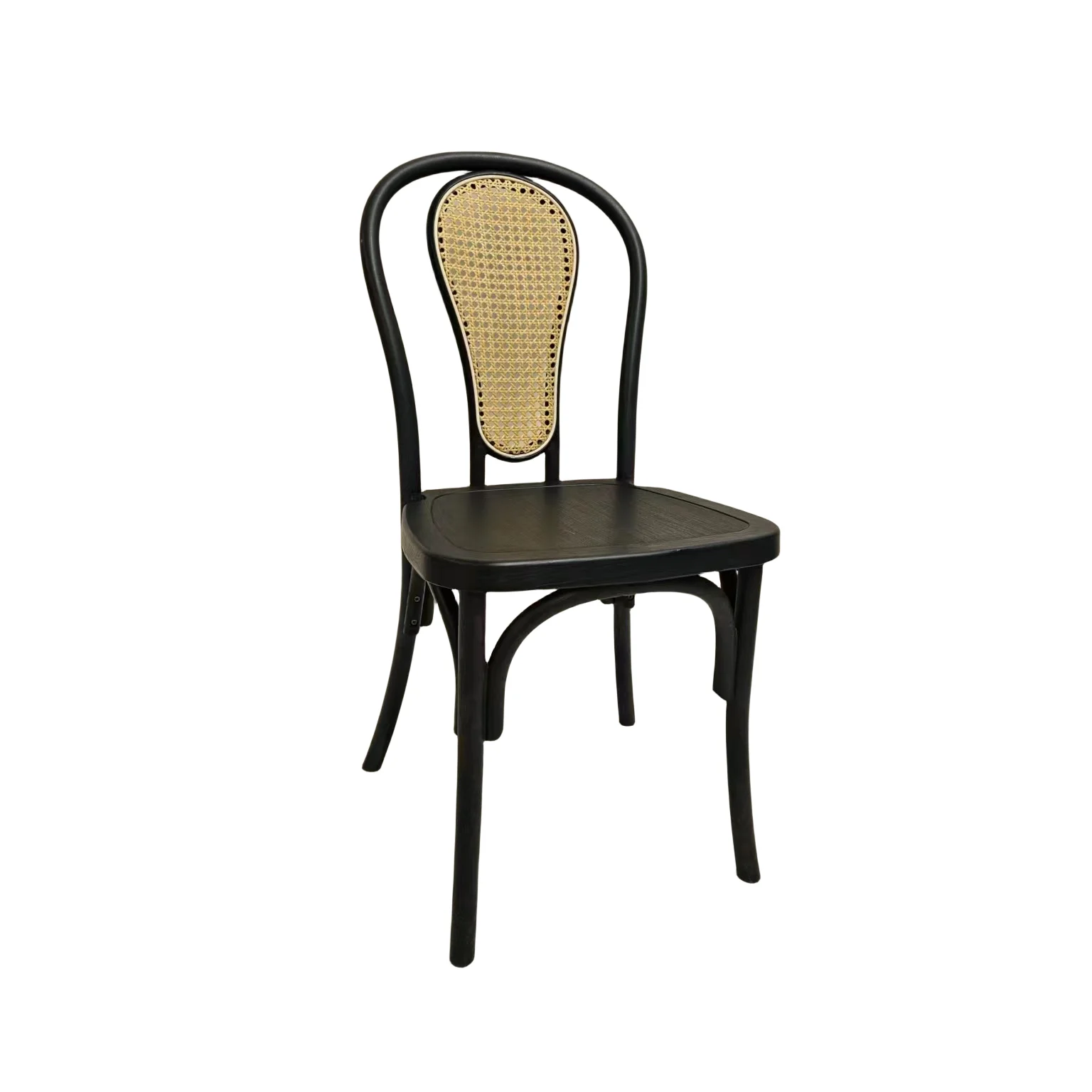 2024 New Antique Looking Rattan Accent Resin Bentwood Event Chair