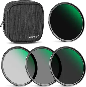 NEEWER 58mm Double Sided 30 Layer Nano Coatings Fixed ND Filter Kit ND1000 ND64 ND8 ND4 Neutral Density Filter Set product image