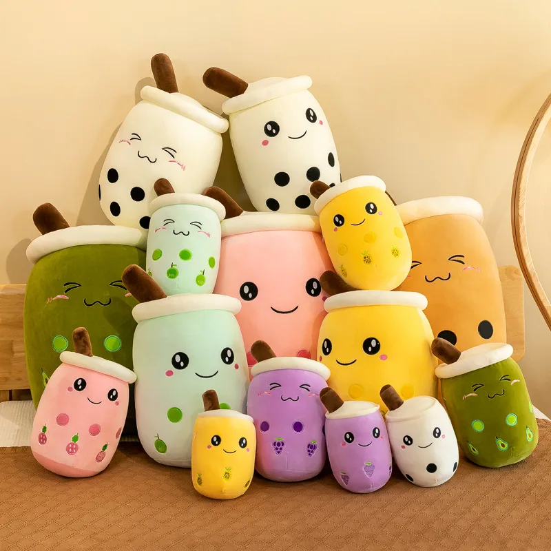Cute Soft Bubble Boba Milk Tea Cup Shaped Pillow Plush Stuffed Pearl Cup  Shape Pillow Toy Stuffed Boba Plush Pillow