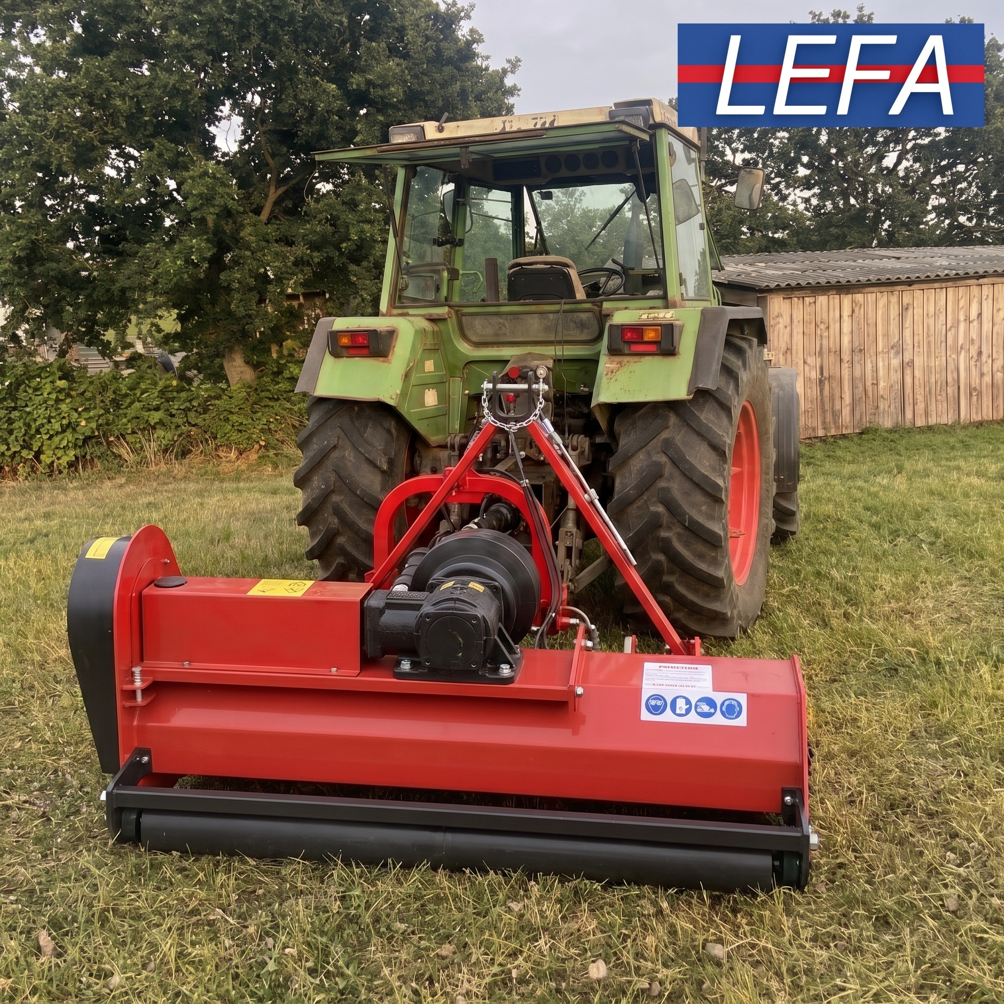 3 Point Flail Mower for 16-35 HP Tractors | PTO Driven Grass Cutter with 85-145cm Cutting Width for Farm and Orchard